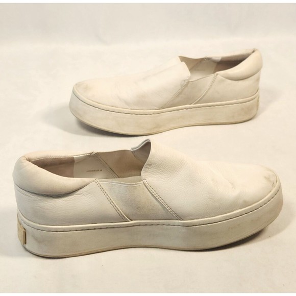 Vince Women's Sz 8M EUR 38 White Warren Slip On Platform Sneakers Loafers - Picture 9 of 14